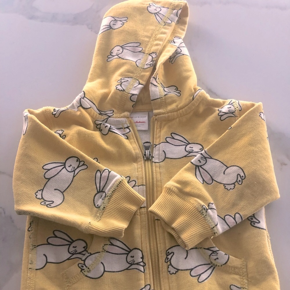 Easter Terry Hoodie zip organic cotton 18-24mos Hanna Anderson